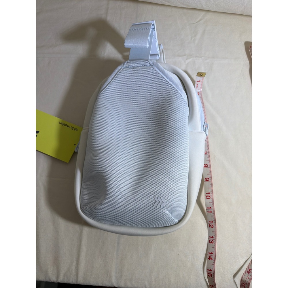White Neoprene Sling Backpack Crossbody Bag Active Sport